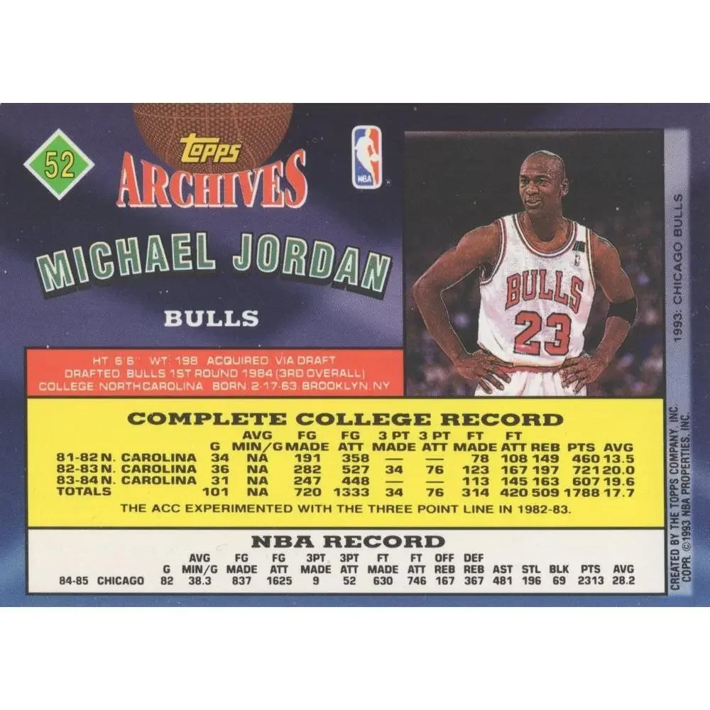 1992-93 Topps Archives Michael Jordan #52 Chicago Bulls